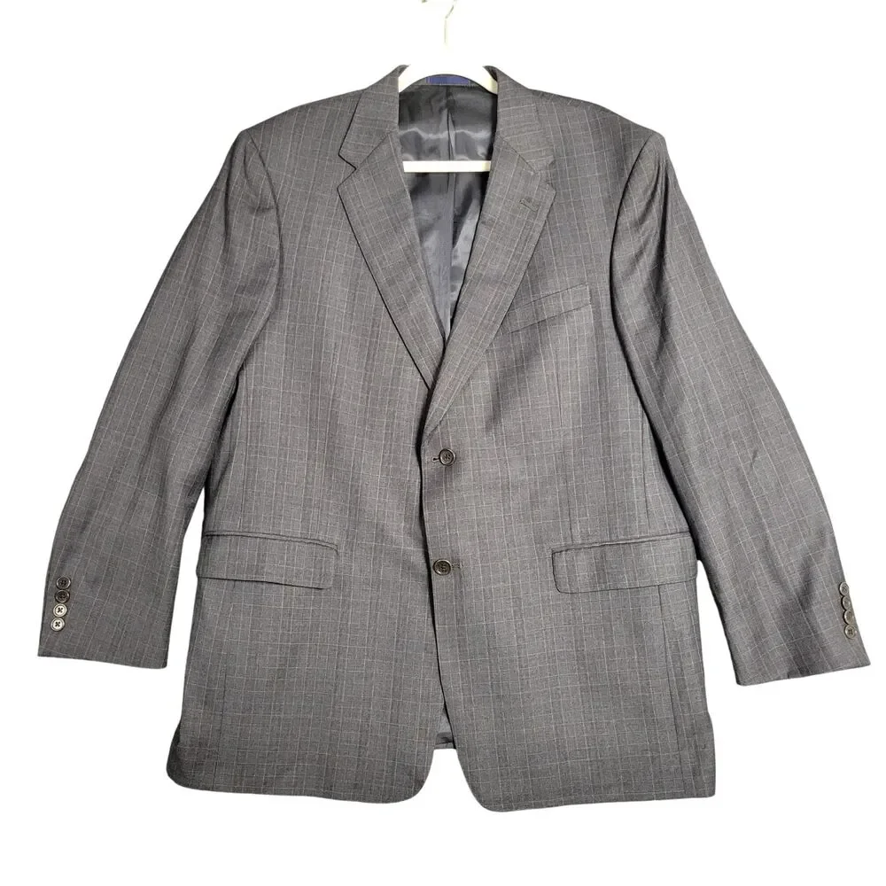 DANIEL CREMIEUX x LORO PIANA Gray 2 Button Blazer Suit Jacket *FLAW* SIZE 44R